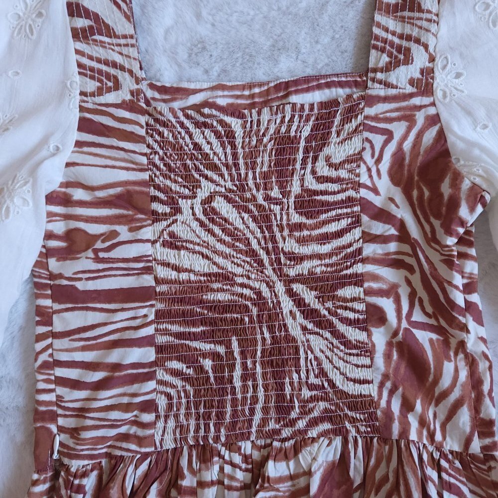 Anthropologie Love the Label eyelet smock puff sleeve top - Picture 11 of 16
